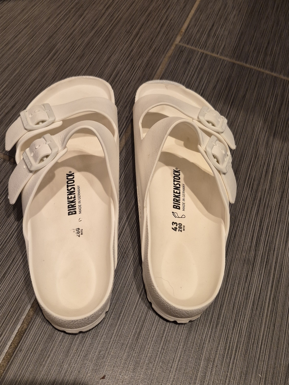 Birkenstock White EVA Two-Strap Men’s Sandals